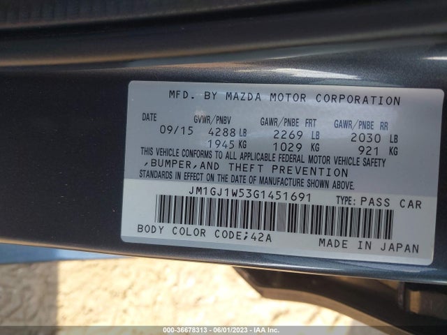 Mazda MAZDA6 2016 JM1GJ1W53G1451691 Image 11