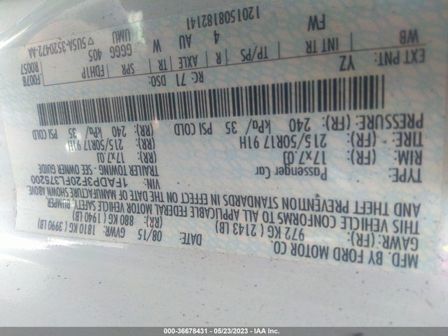 Ford FOCUS SE 2015 1FADP3F20FL375200 Image 10