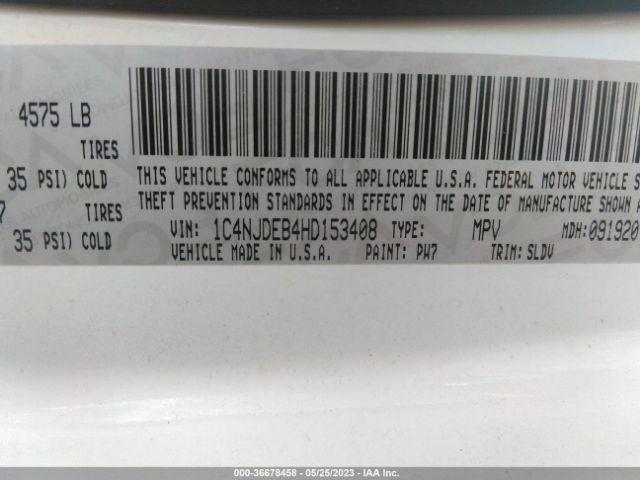 1C4NJCBA9HD146752 Jeep Compass Sport