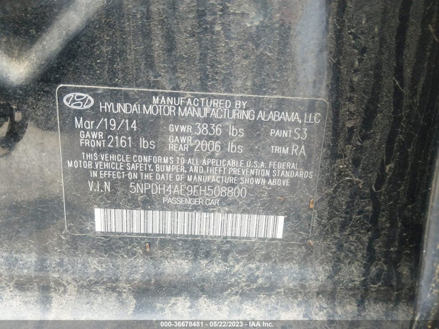 Hyundai ELANTRA SE 2014 5NPDH4AE9EH508800 Image 10