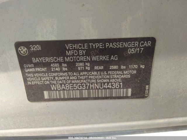 WBA8E5G37HNU44361 BMW 3 Series 320i Xdrive