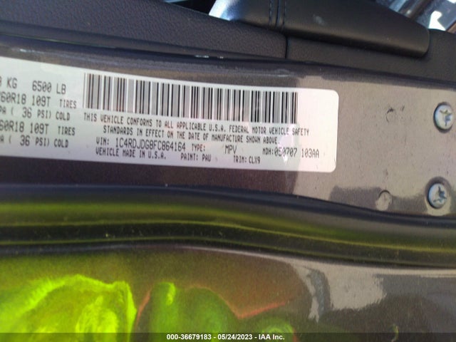 Dodge DURANGO LIMITED 2015 1C4RDJDG8FC864164 Image 9