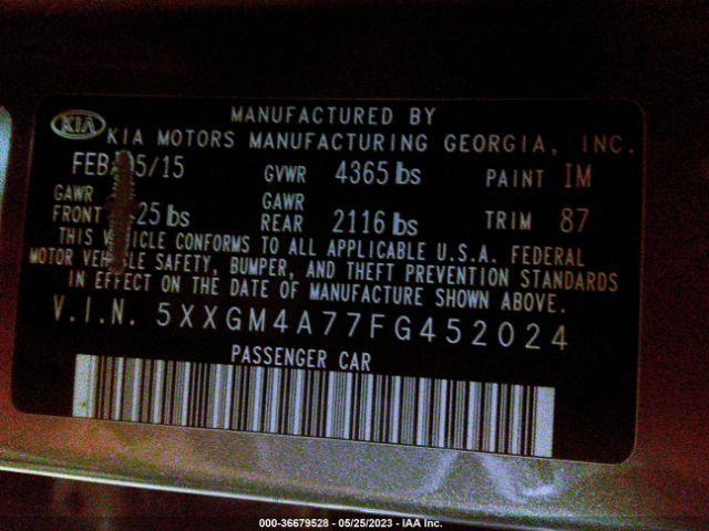 5XXGM4A77FG452024 KIA Optima Lx