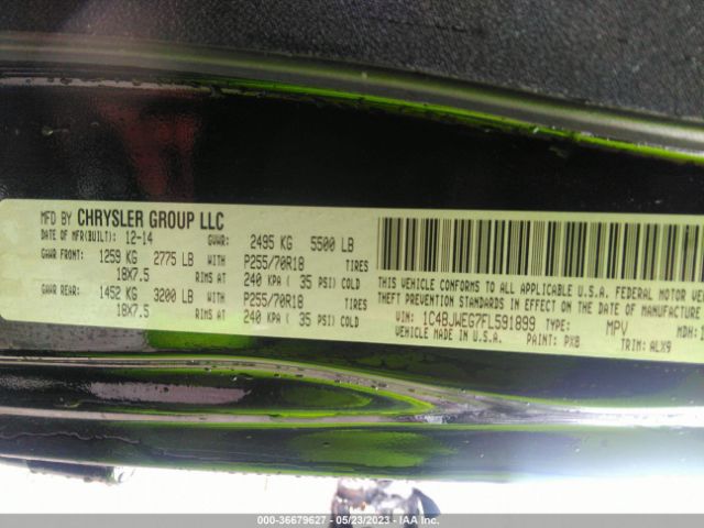 1C4BJWEG7FL591899 Jeep Wrangler Unlimited Sahara