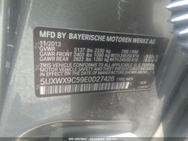 5UXWX9C59E0D27426 BMW X3 Xdrive28i