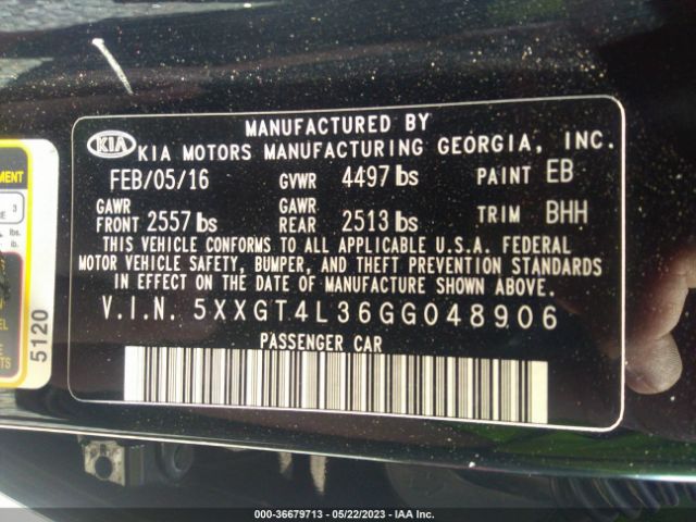 5XXGT4L36GG048906 KIA Optima Lx