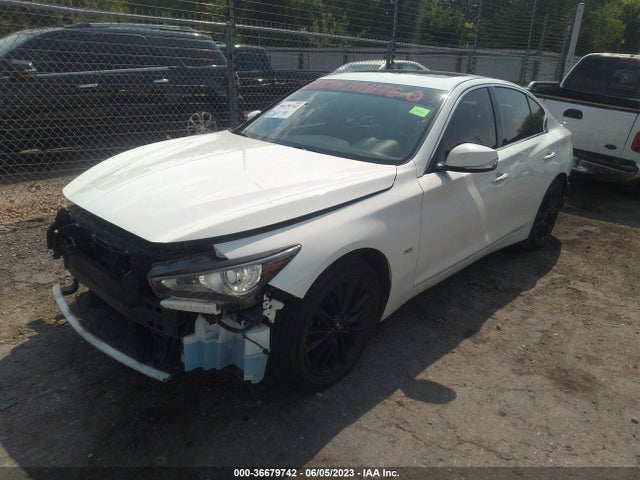 2018 Infiniti Q50 3.0t Luxe მანქანა იყიდება აუქციონზე, vin: JN1EV7AR8JM443006, აუქციონის ნომერი: 36679742
