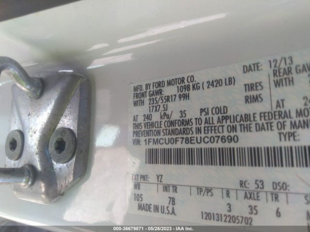 1FMCU0F78EUC07690 Ford ESCAPE S