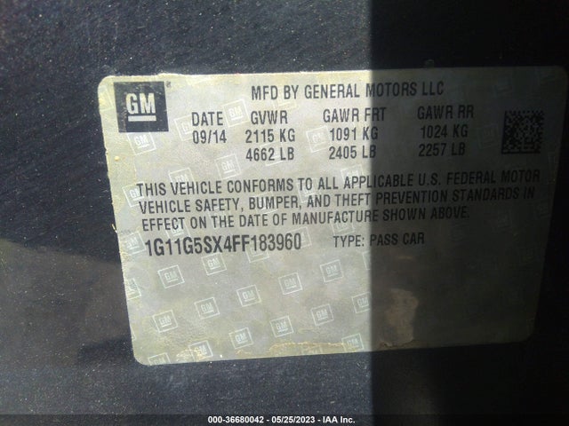 Chevrolet MALIBU LTZ 2015 1G11G5SX4FF183960 Image 10