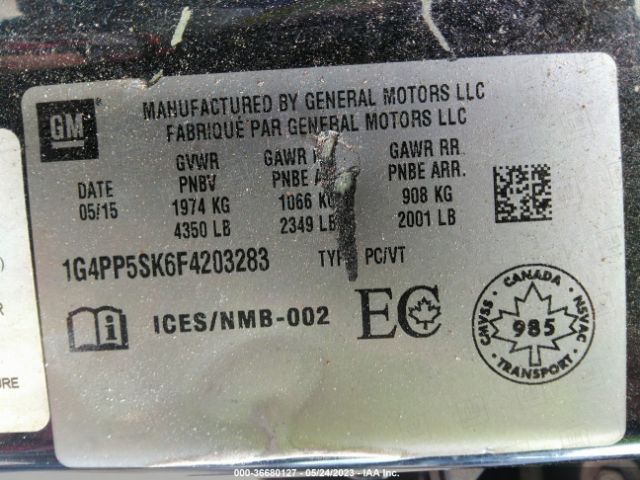 1G4PP5SK6F4203283 Buick Verano