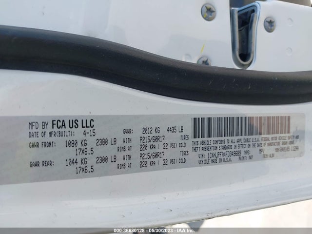 1C4NJPFA4FD349689 Jeep Patriot High Altitude Edition