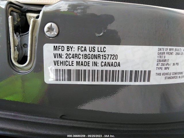 Chrysler Pacifica Touring L 2022 2C4RC1BG0NR157720 Image 9