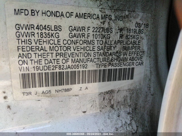 19UDE2F82JA005192 Acura Ilx W/premium