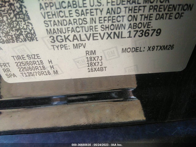 2022 GMC TERRAIN SLT VIN: 3GKALVEVXNL173679