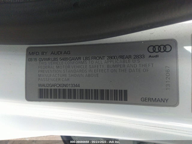 WAU2GAFCXGN013344 Audi A7 3.0 Prestige