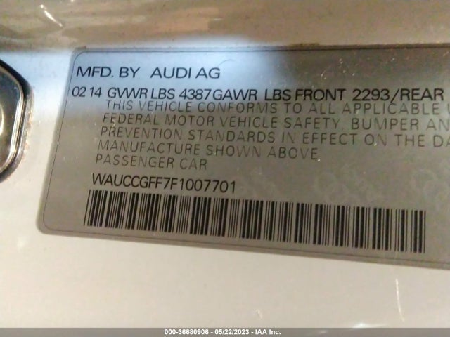 WAUCCGFF7F1007701 Audi A3 1.8t Premium Plus