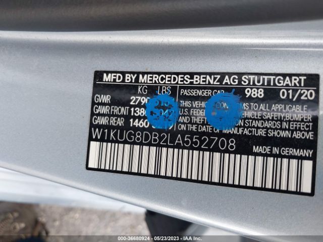 W1KUG8DB2LA552708 Mercedes-Benz S-class S 560