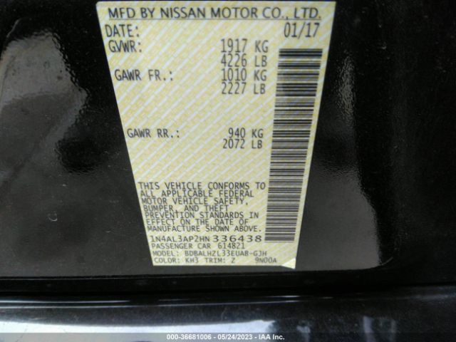 Nissan Altima 2.5 Sr 2017 1N4AL3AP2HN336438 Image 10
