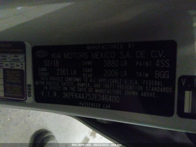 3KPFK4A75JE246400 KIA FORTE LX