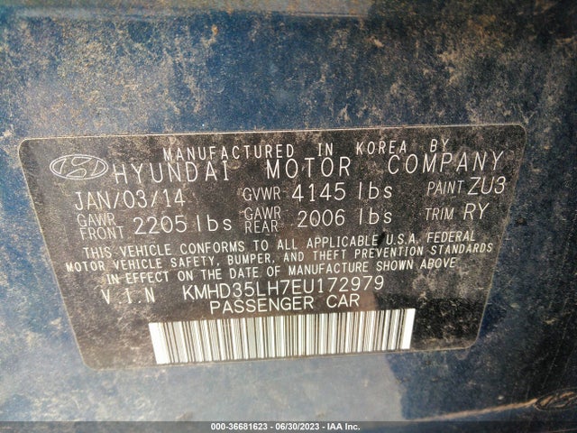 Hyundai ELANTRA GT 2014 KMHD35LH7EU172979 Image 9