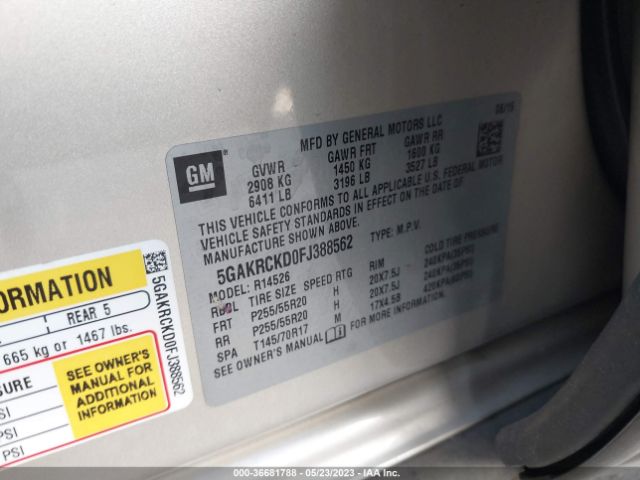 5GAKRCKD0FJ388562 Buick Enclave Premium