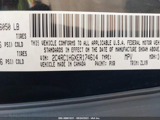 2C4RC1HGXER174614 Chrysler Town & Country S