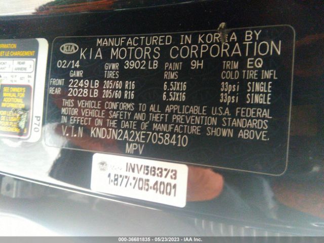 KNDJN2A2XE7058410 KIA Soul Base