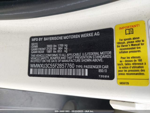 WMWXU3C55F2B57760 Mini Cooper Hardtop 4 Door S