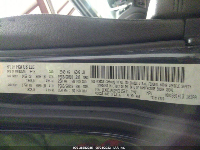 Dodge Durango Sxt 2015 1C4RDJAG2FC115011 Image 9
