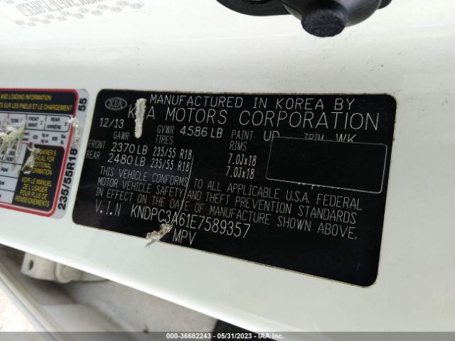 KNDPC3A61E7589357 KIA Sportage Sx
