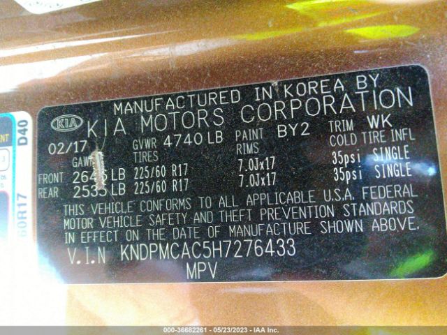 KNDPMCAC5H7276433 KIA Sportage Lx