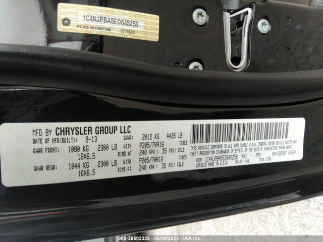 1C4NJPBA5ED645258 Jeep Patriot Sport