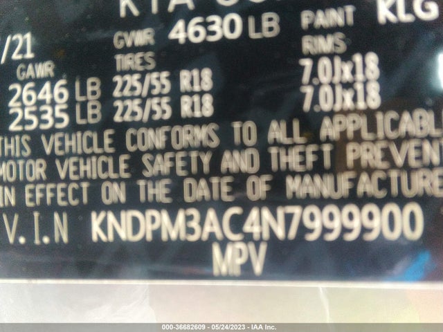 KIA Sportage Lx 2022 KNDPM3AC4N7999900 Image 10
