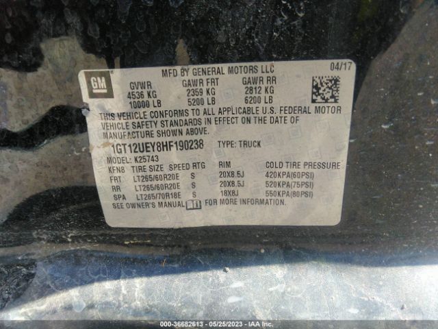 1GT12UEY8HF190238 GMC Sierra 2500hd Denali