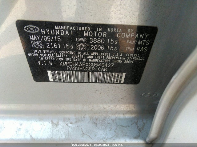 Hyundai ELANTRA SE 2016 KMHDH4AEXGU546427 Image 10