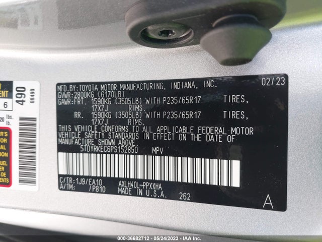 Toyota SIENNA XLE 2023 5TDYRKEC6PS152850 Image 10