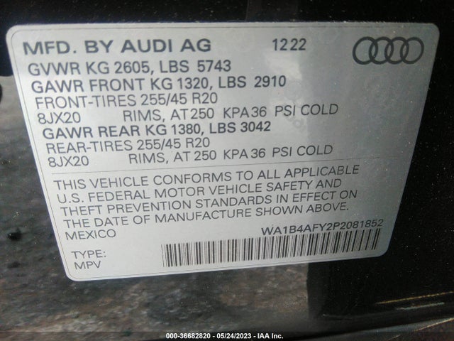 2023 Audi SQ5, VIN: WA1B4AFY2P2081852