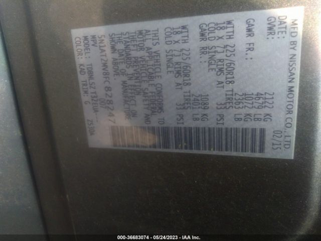 5N1AT2MV8FC828247 Nissan Rogue Sl