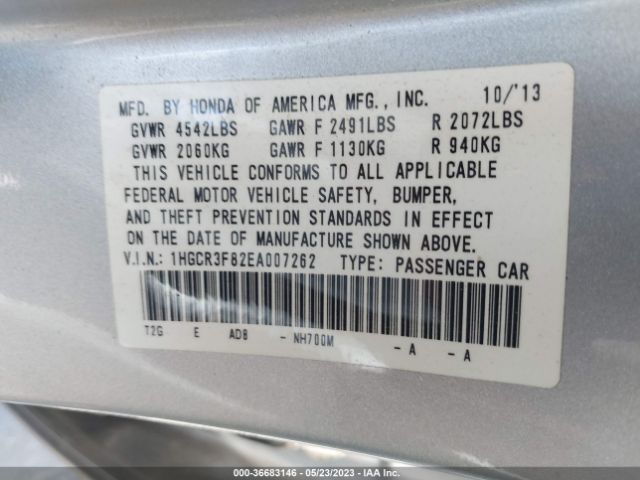 Honda Accord Sedan Ex-l 2014 1HGCR3F82EA007262 Image 11