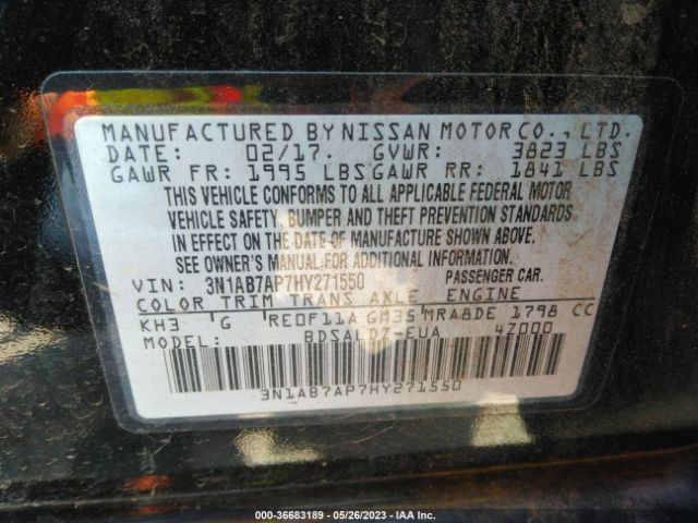 3N1AB7AP7HY271550 Nissan SENTRA SV