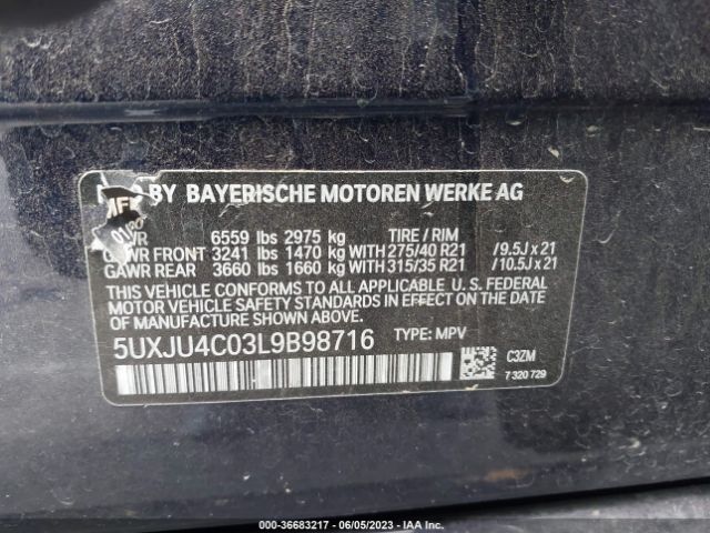 5UXJU4C03L9B98716 BMW X5 M50i