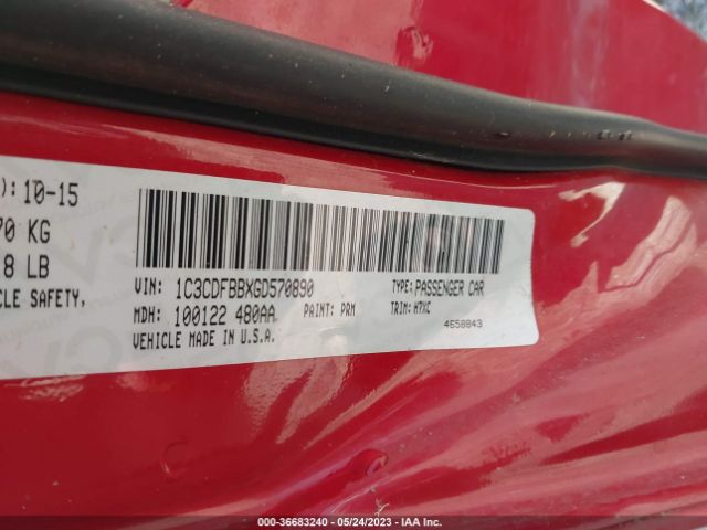 1C3CDFBBXGD570890 Dodge DART SXT