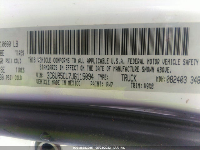 3C6UR5CL7JG115094 RAM 2500 Tradesman