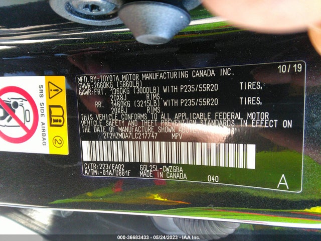 2T2HZMDA7LC217747 Lexus Rx Rx 350