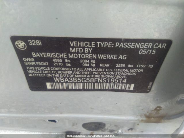 WBA3B5G58FNS19514 BMW 3 Series 328i Xdrive