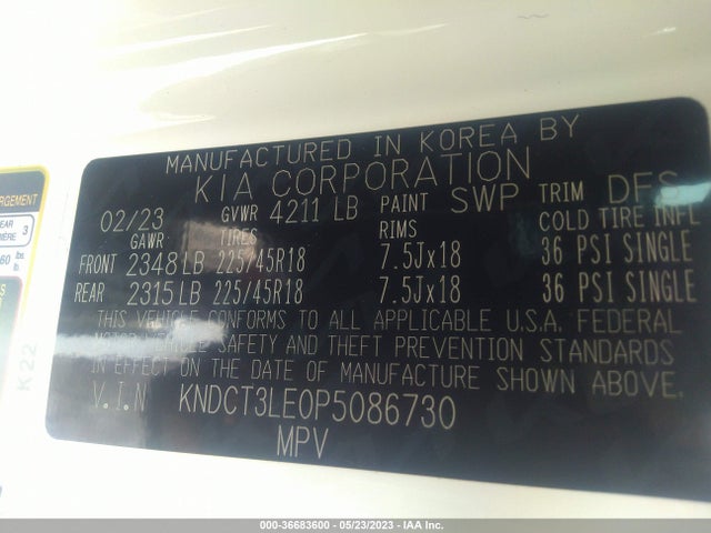 2023 Kia Niro, VIN: KNDCT3LE0P5086730