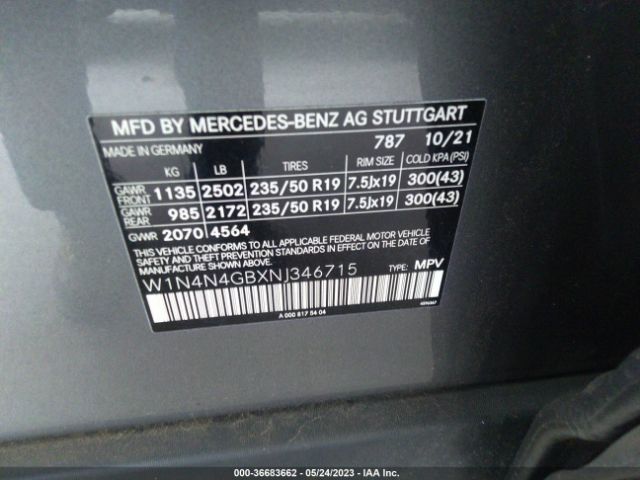 W1N4N4GBXNJ346715 Mercedes-Benz Gla Gla 250