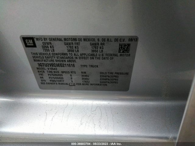 3GTU2VEC9EG211616 GMC Sierra 1500 Slt
