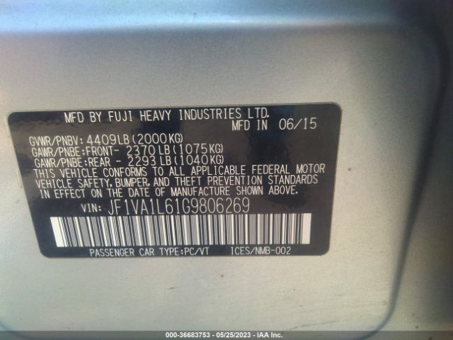 JF1VA1L61G9806269 Subaru Wrx Limited