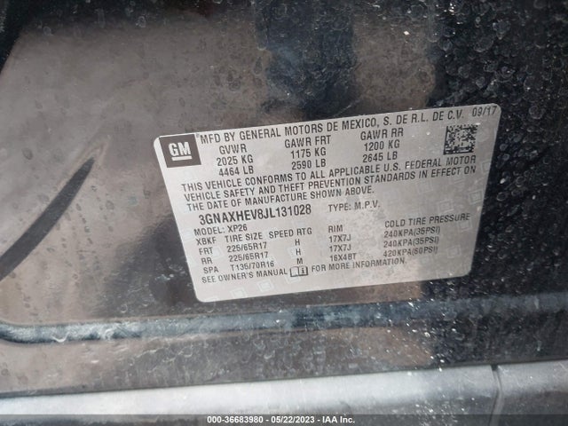 Chevrolet EQUINOX LS 2018 3GNAXHEV8JL131028 Image 10